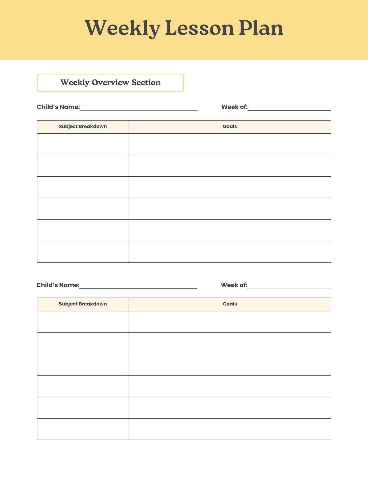 Homeschool Planner
